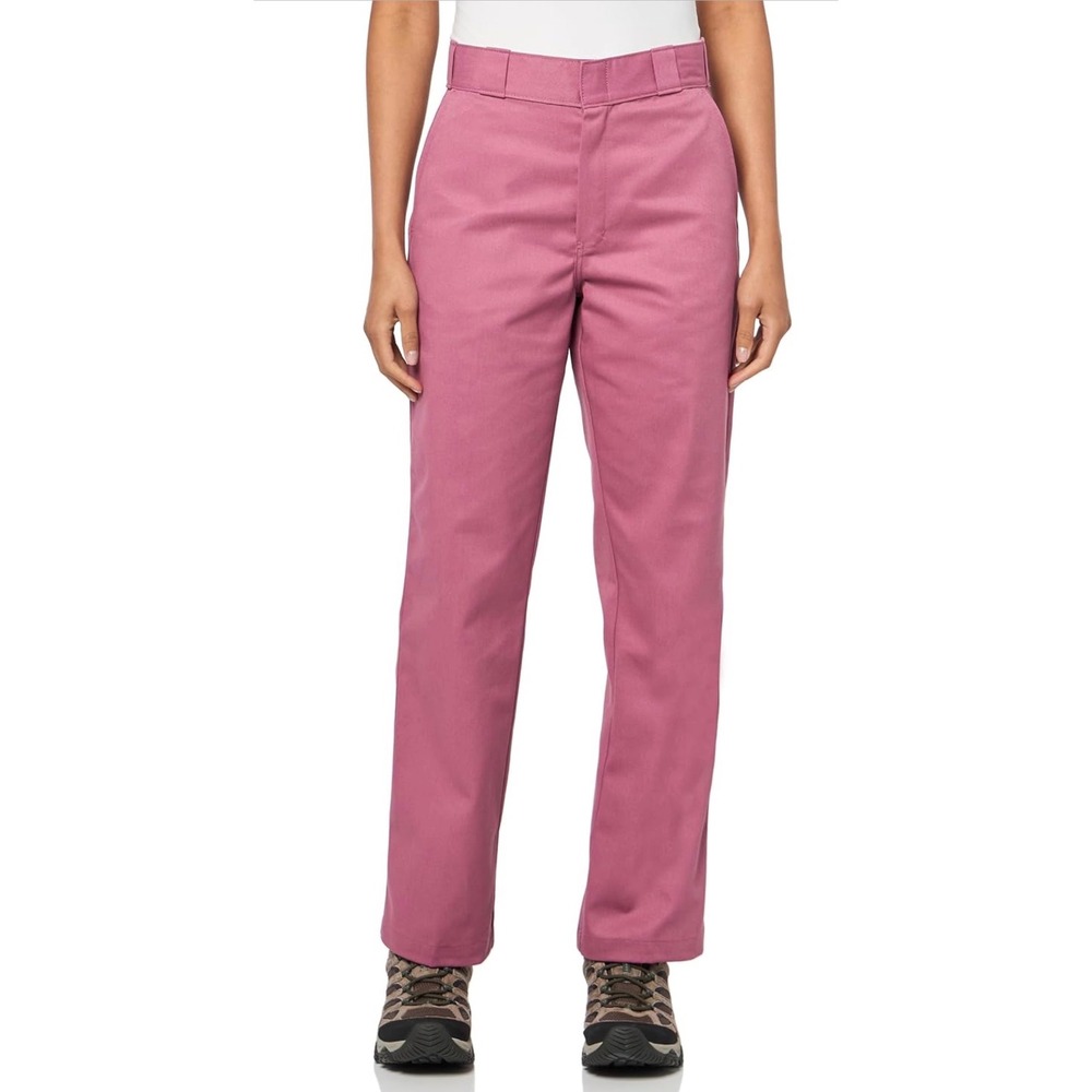 Dickies 874 Original Fit Work Pants Womens 8 Reg Desert Pink High Rise NWT